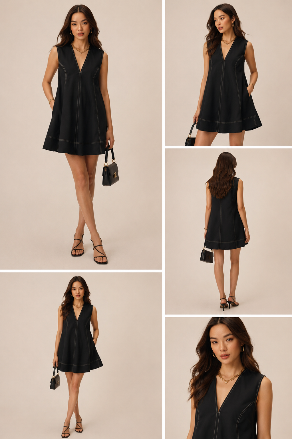 V-Neck Swing Dress