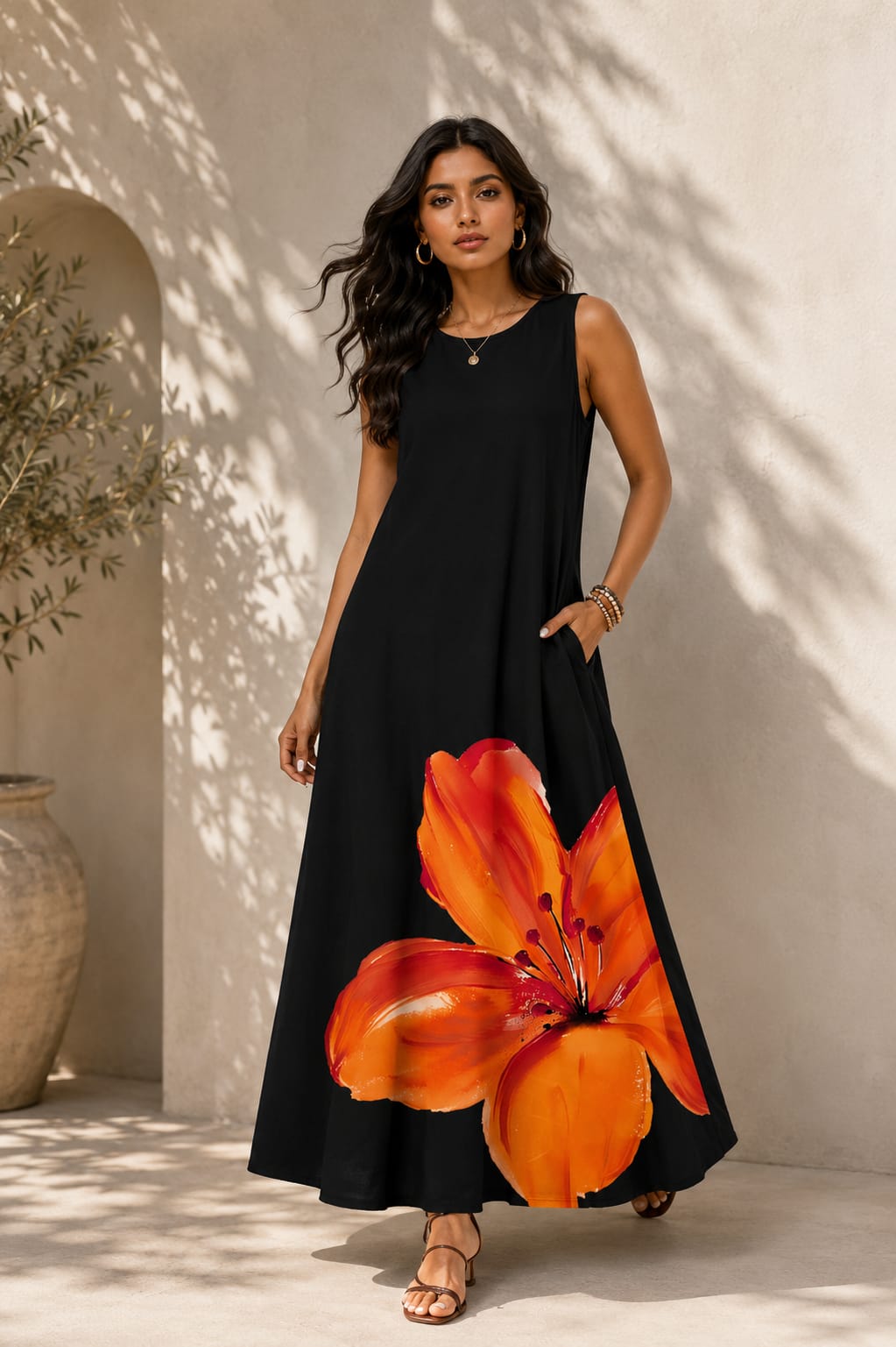 Black big flower