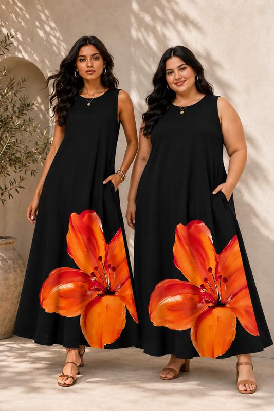 Black big flower