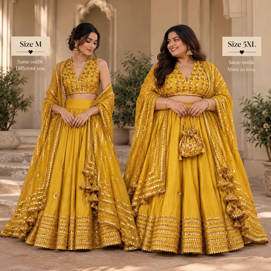 Peeli Chandni Lehenga